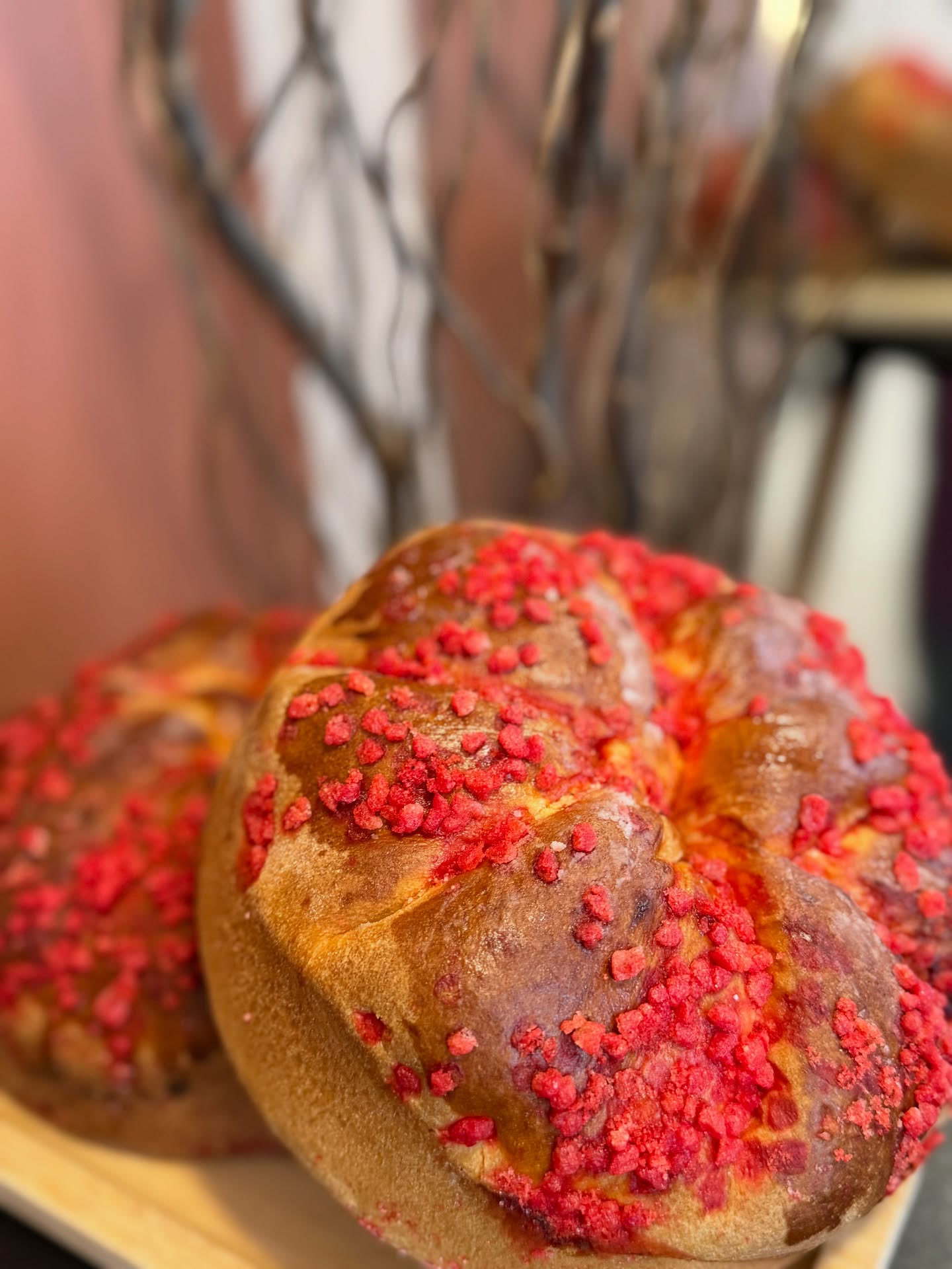 Brioche aux pralines roses